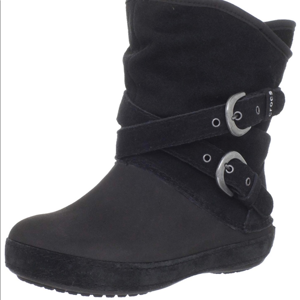 Girl Crocs Suede Boots